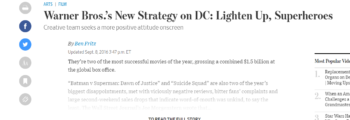 Warner Bros.’s New Strategy on DC: Lighten Up, Superheroes
